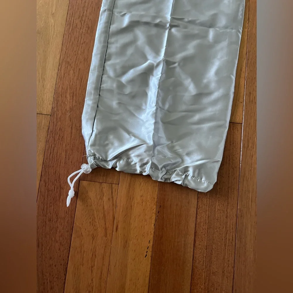 Maternity pillow case Satin grey